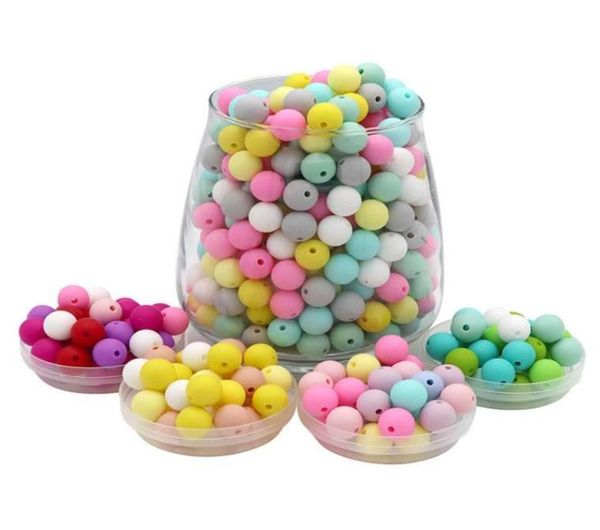 

joepada 300pcs 9 12 14 15mm round silicone beads teething nursing pacifier chain hexagon beads food grade lentils baby teether 2225314691