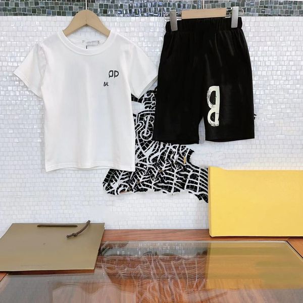 

toddler t shirt 2pics baby set kids designer tshirt kid sets for children clothing boy girl tracksuits short sleeve suits luxury summer big, White