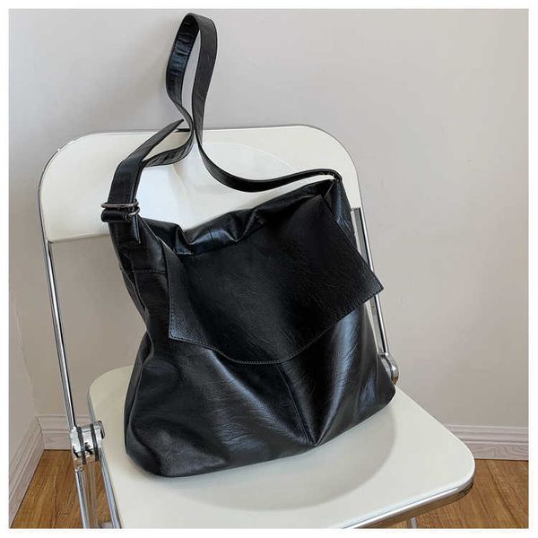 

shoulder bags women's bag hobos tote new soft pu leather shoulder crossbody bags for women big black female shopper tote handbag g23021