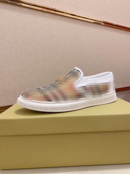 

2023 mens designer shoes stripe printed slip on classic fashion designers men casual shoe with original box, Black