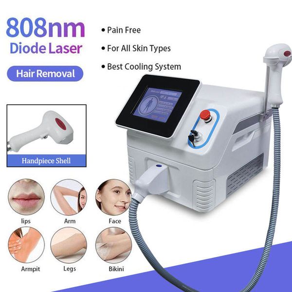 

755 808 1064nm air cooling diode laser 808nm diode laser hair removal machine, Black