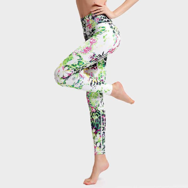 

yoga outfit women high waist yoga pants printed sport leggings stretchy running pants sport trousers workout gym tight women slim sportswear