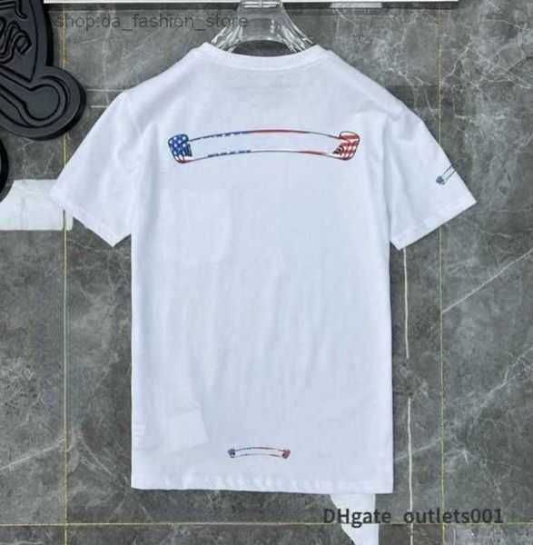 

ch fashion men's t shirt designer chrome classic summer brand short sleeve sanskrit letter t-shirt horseshoe cross pattern 2 bfmx, White;black
