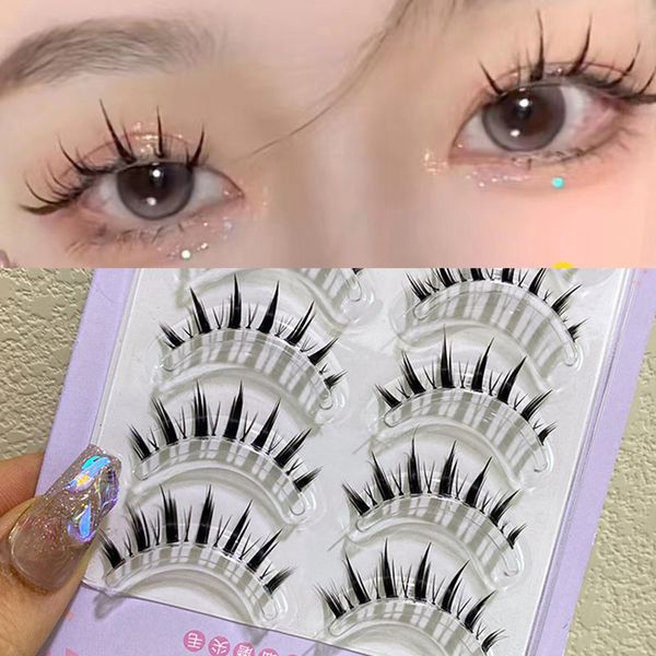 

makeup tools hand thick false eyelashes tapered cross messy soft natural fake daily dating 230211