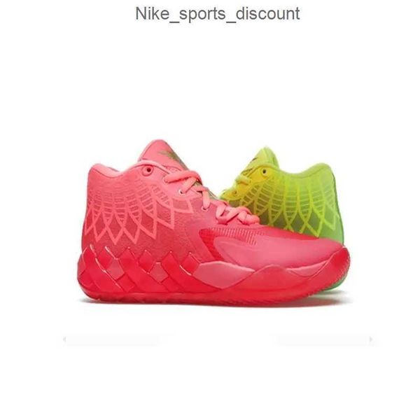 

mb1 rick and morty kids basketball shoes for sale lamelo ball queen city purple black red grey men sport shoe trainner sneakers us7-us12 la8