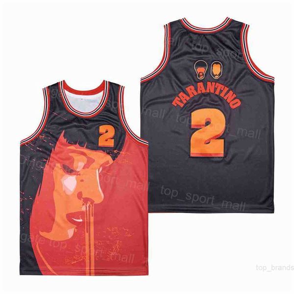 

men movie film pulp fiction 2 tarantino jersey 1994 basketball hiphop stitched team color red black hip hop breathable for sport fans pure c