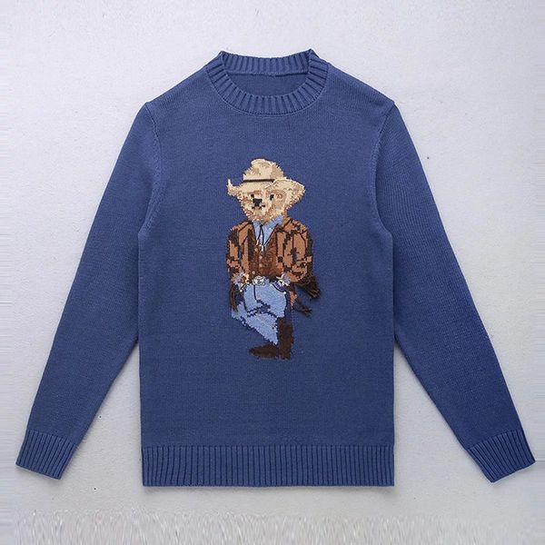 

men's sweaters autumn men masculina rl bear long sleeved pullover fashion street casual pull homme sweater 230210, White;black