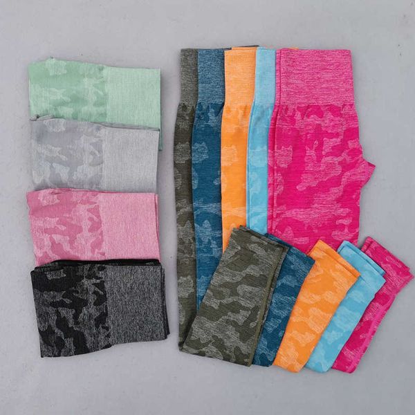 

yoga outfit women's squat proof sports pants camo seamless leggings booty high waisted workout yoga pants elastic fitness sports tights
