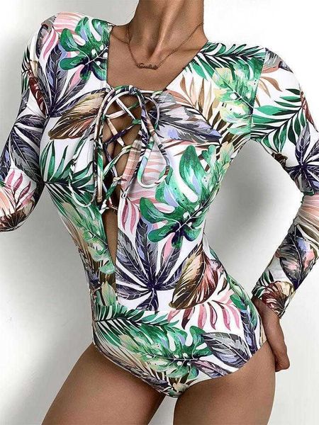 

one piece long sleeves swimsuit color conservative bikini, White;black
