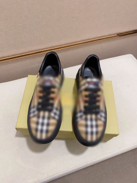 

2023 mens designer shoes lace up stripe luxury fashion men sports sneakers trainers shoe with original box, Black