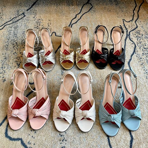 

luxury leather sandals diamond party shoes stiletto heel designer shoes comfortable shine jelly clour dress wedding back elastic band fashio, Black