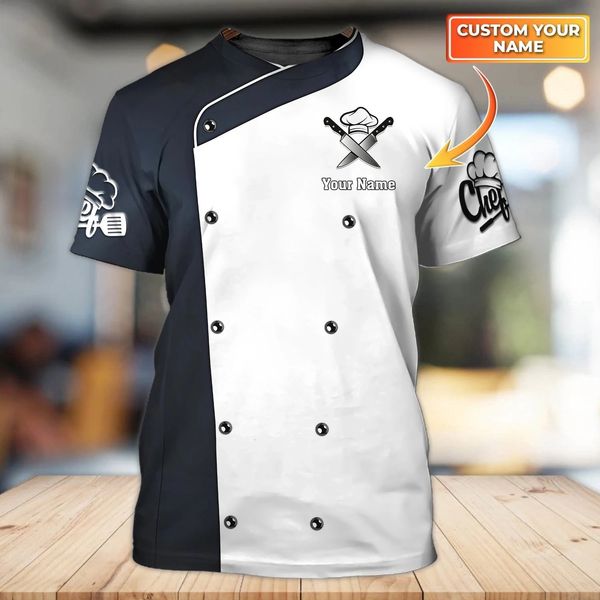 

men's polos chef life shirt summer mens t custom name 3d all over printed t gift for casual sports t dw50 230210, White;black