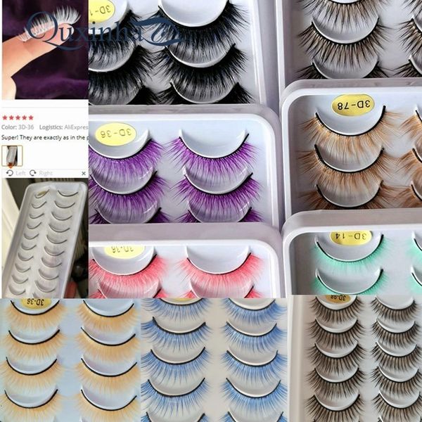 

makeup tools quxinhao 10pairs short false eyelashes brown colored fake eye lashes party long lasting eyelash extension doll ey 230211