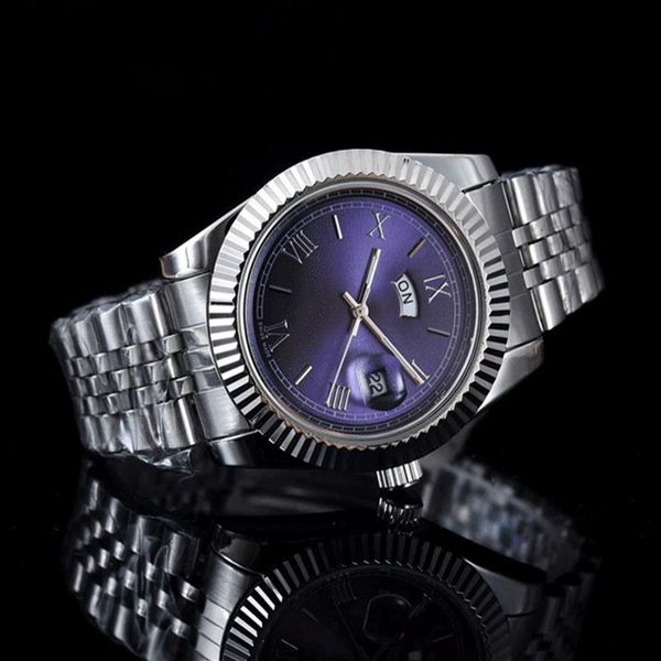 

luxury watch 40mm relogio masculino mens watches brand watch daydate men bracelet vintage waterproof stainless steel famous265f, Slivery;brown