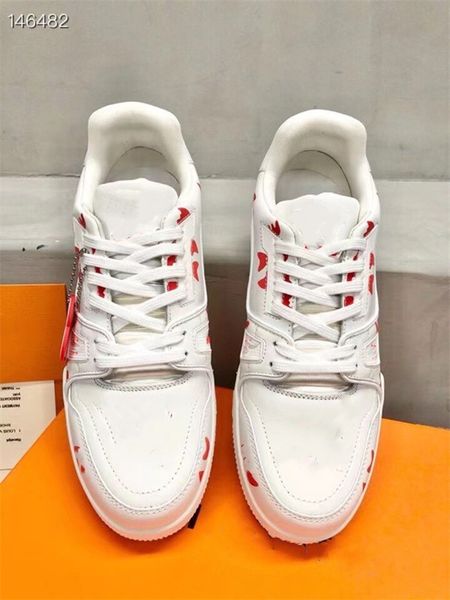 

2023 designer calfskin casual shoes sneakers clothleather trainers fashion stylist shoes leisure shoe lace-up sneaker size38-45, Black