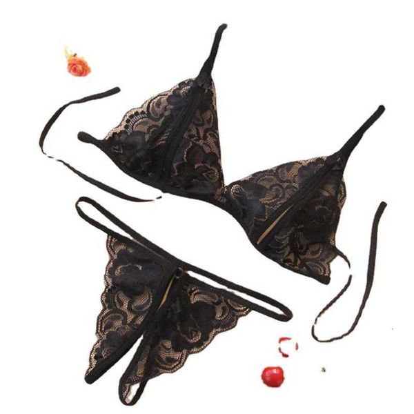 

bikinilarge size lingerie suit allure women's three point bikini lace, Red;black