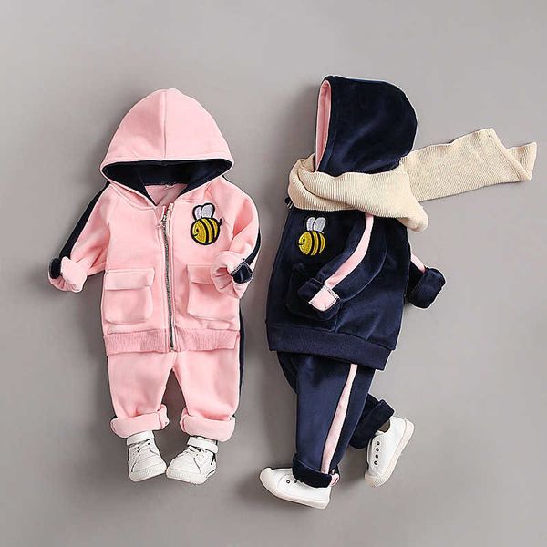 

baby clothing sets child clothes for girls tracksuit hoody set kids sports suit outfits years autumn pieces toddler outwear, White