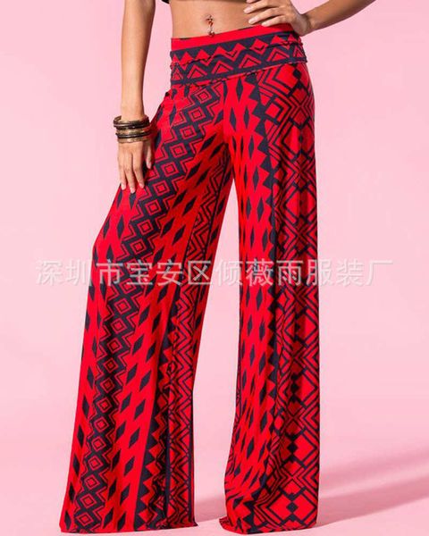

women's pants capris 2022 new women's women's high waist wide leg digital positioning printed wide leg pants t230210, Black;white