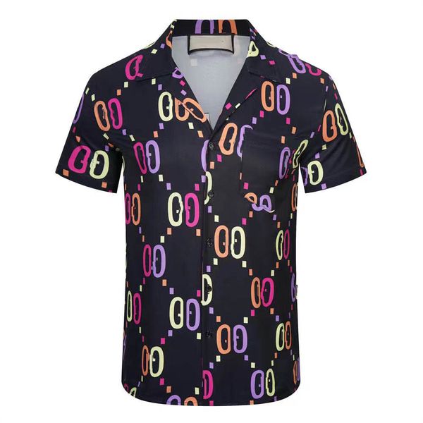 

new 2023 men's summer designer shirts fashion hawaiian floral print casual slim short sleeve beachwear 6ysy, White;black