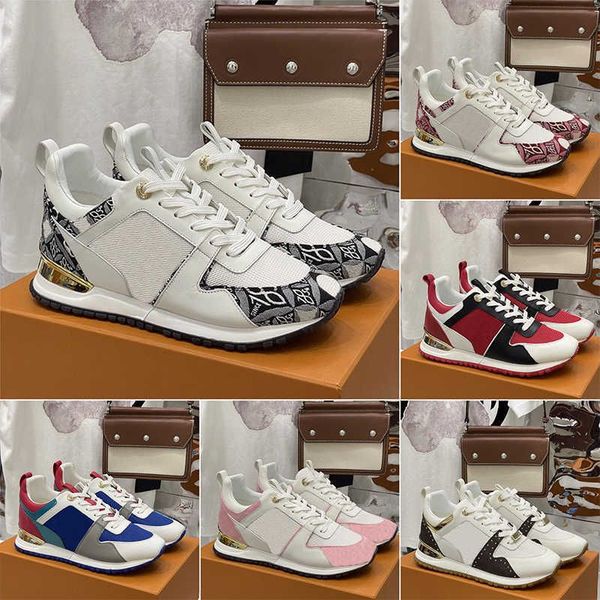 

luxuy lvity designer casual shoes run away shoe 1854 outdoor mans women sneakers pink blue brownleather lat ajsc