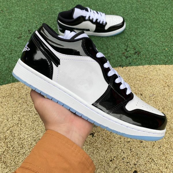 

2023 1s low concord white black basketball shoes men women designer shoes jumpman 1 sports sneakers ship with box us5-12