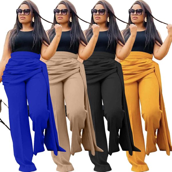 

women's pants capris a8843 women's new casual fashion waistless straight waist trousers t230210, Black;white