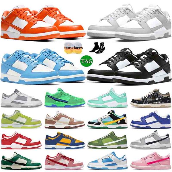 

2023 designer shoes for men women flat sneakers low panda white black grey fog unc syracuse green chlorophyll triple pink dunks strangelove
