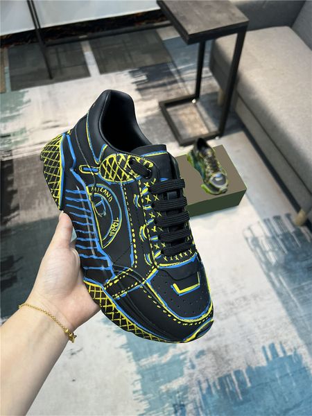 

with box luxury designer mens shoes black napaleder daymaster sneaker color blots sneakers shoes leather trainers sneaker dg dolcly and gabb