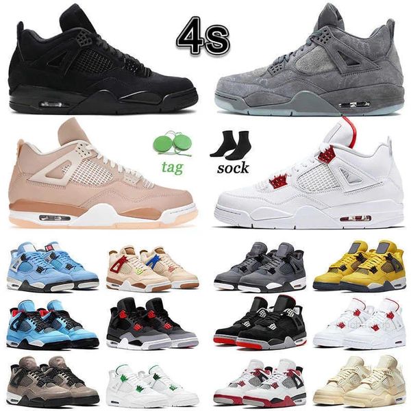 

2023 mens jumpman 4s basketball shoes big size us 13 8.5 womens wild things black cat cool grey suede designer 4 jumpman4 metallic green jor