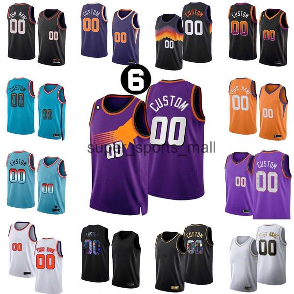 

custom printed 2022-23 new basketball jerseys 35 kevin 3 chris 1 devin durant paul booker deandre 22 dario 20 saric 15 payne craig okogie ba, Black;red