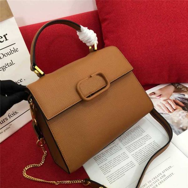 

metal women's handheld one shoulder crossbody bag fashion high end handbag layer cowhide flap palm pattern underarm