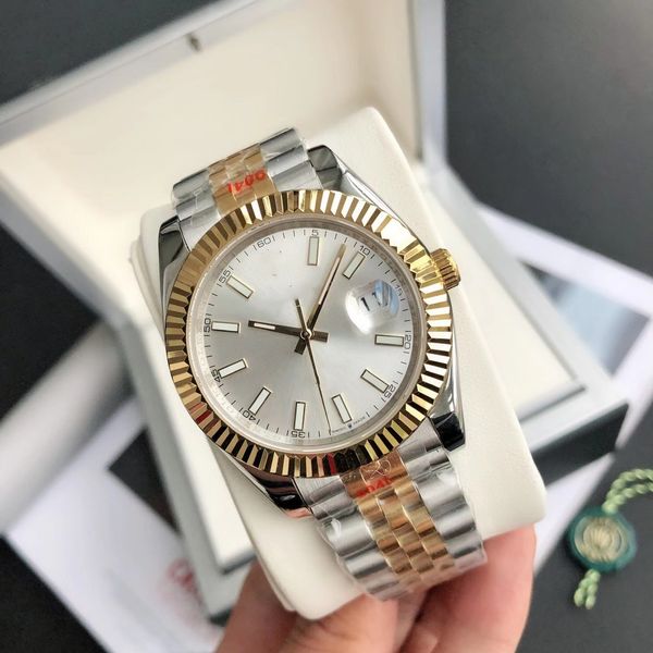 

automatic watch luxury men's 41mm36mm log watch diamond dial 18238 automatic movement men's watch, Slivery;brown
