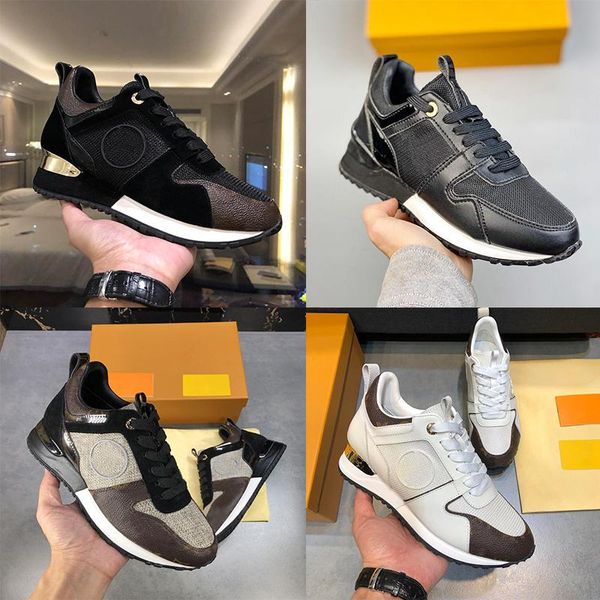

lvity shoes designer casual run away men women calf leather sneakers mesh mixed color trainer retro splicin sthf