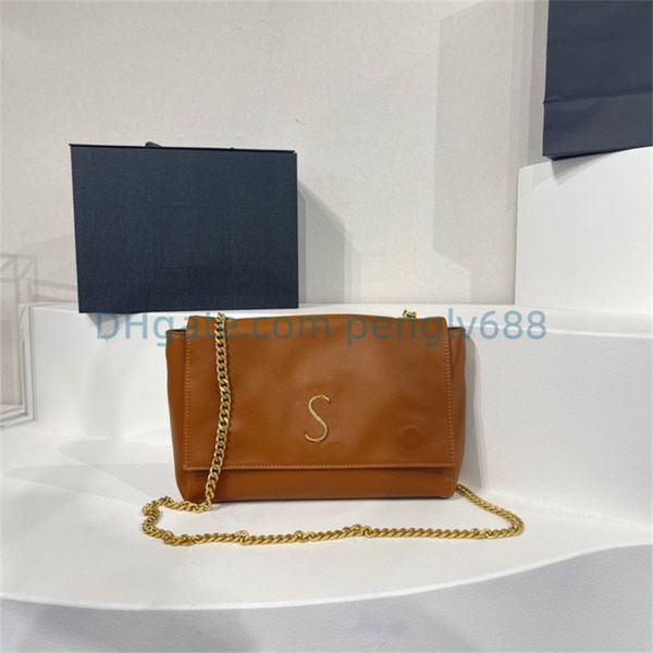 

Highquality Genuine leather bag chain purse fashion Double sided bags Luxury designer shoulder bags tote cowhide presbyopic card holder handbags Purses, Black leather