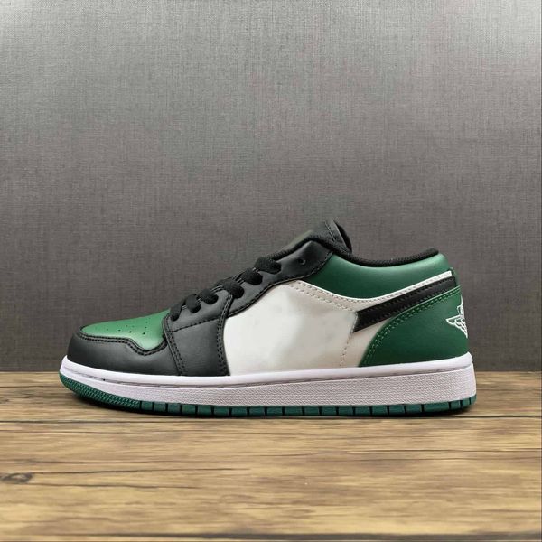 

basketball shoes green toe 1s low 1 sports sneakers noble white black pollen mens women trainers with