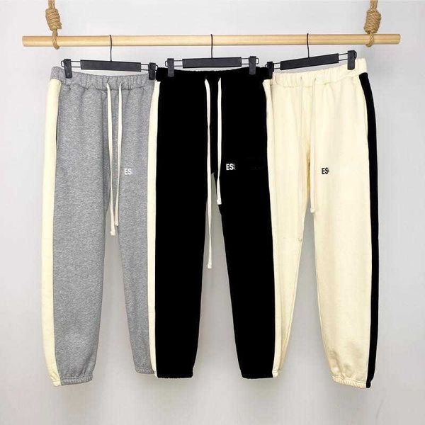 

designer pants fashion letter printing trousers trendy high street slacks men women outdoor sweatpants, Black