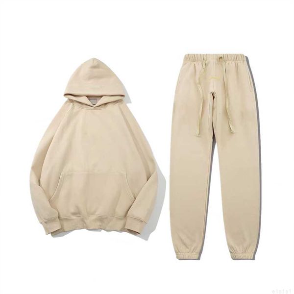 

fall/winter half zipper designer hoodie ess warm hooded hoodies sweater suit men womens fashion streetwear pullover sweatshirts loose wm8w, Black