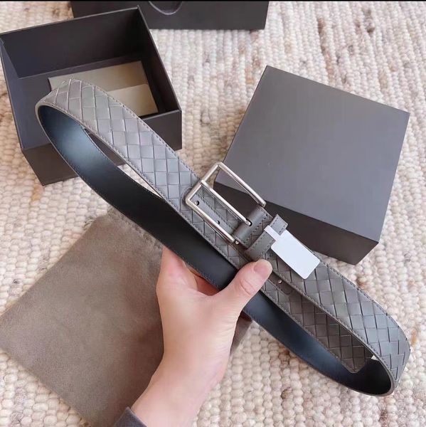 

men's belts luxury designers woven leather belt for mens and womens fashion business casual belts b048, Black;brown