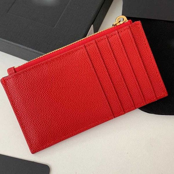 

ladies slim credit card holder wallet custom women leather zipper, Red;black