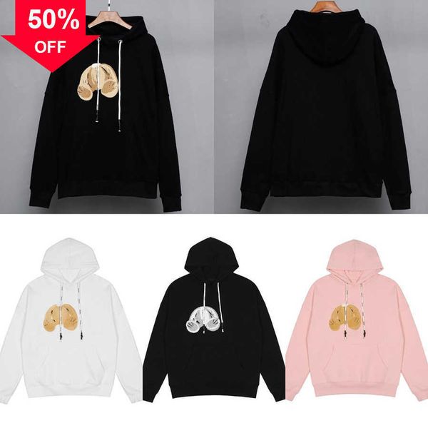 

g2rh men women designers bear hoodie clothes mens womens hoodies long t shirt clothing sport hooded shirts broken bears sweatshirt s xl, Black