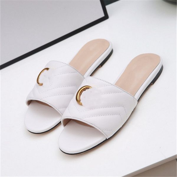 

fashion slippers 2023 luxury design summer ggity men and women flat shoes thick sole leather rubber letter logo casual cartoon slippers 02-0, Black