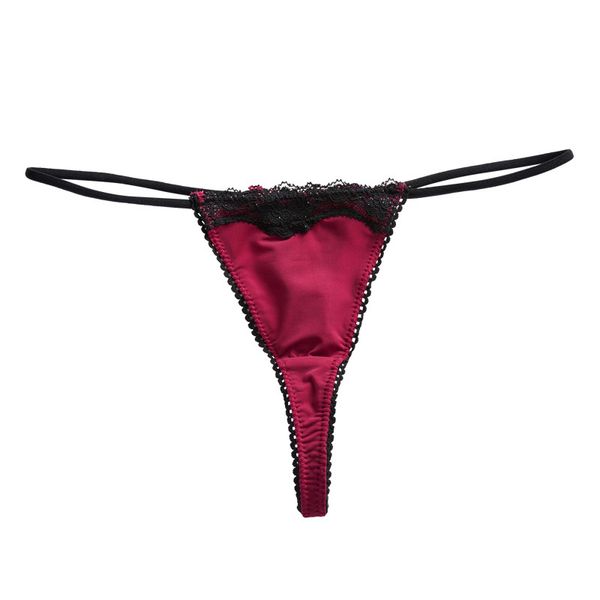 

women's g-strings women underpants thin strap lace slippery low waist panties traceless f092, Black;white