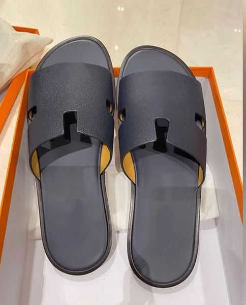 

famous izmir men sandals shoes calfskin leather man slippers slip on beach slide flats boys excellent flip flops white black browm eu38-46