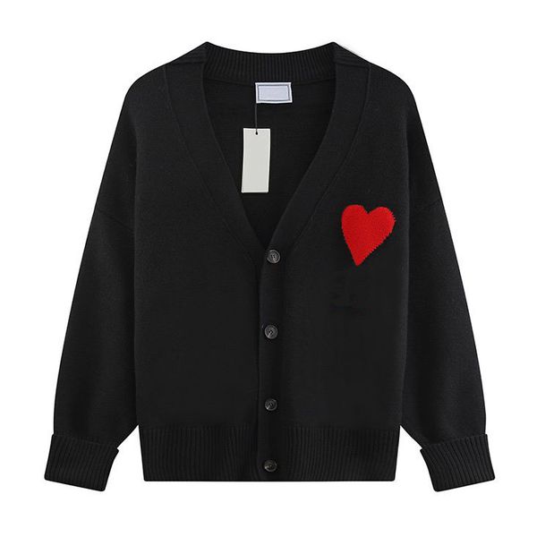 

new sweater love heart a man woman lovers couple cardigan knit v round neck high collar womens fashion letter white black long sleeve clothi