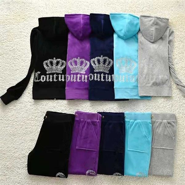 

yiciya ju---icy woman's tracksuit suits hoodies velvet zipper sweatshirt and pants sets sportswear women's spring/fall, Gray