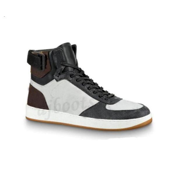 

lvity rivoli trainers calfskin high shoes designer luxury men women sneaker boot casual couple sports w vduy, Black