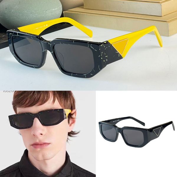 

fashion eyewear designer symbole sunglasses stereo triangle sign opr09 mens womens color-blocking mirror leg goggles beach glasses spr09z pr, White;black