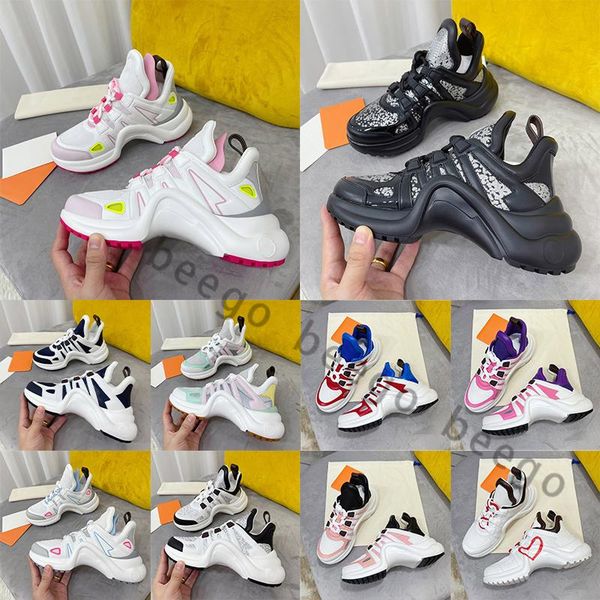 

2022 lvity fashion casual dad shoes block archlight genuine leather sneakers mesh black breathable bow wome ytmt