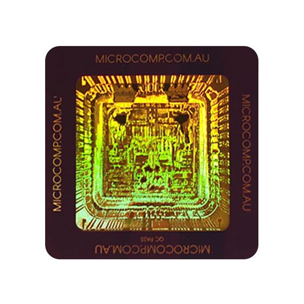 

custom golden/silver security 3d hologram sticker with purple color printing