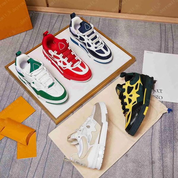 

box designer with sneakers men shoes fashion platform sneakers rubber trainers leather sneaker multicolor lace louiseity lvs viutonity ngoq, Black